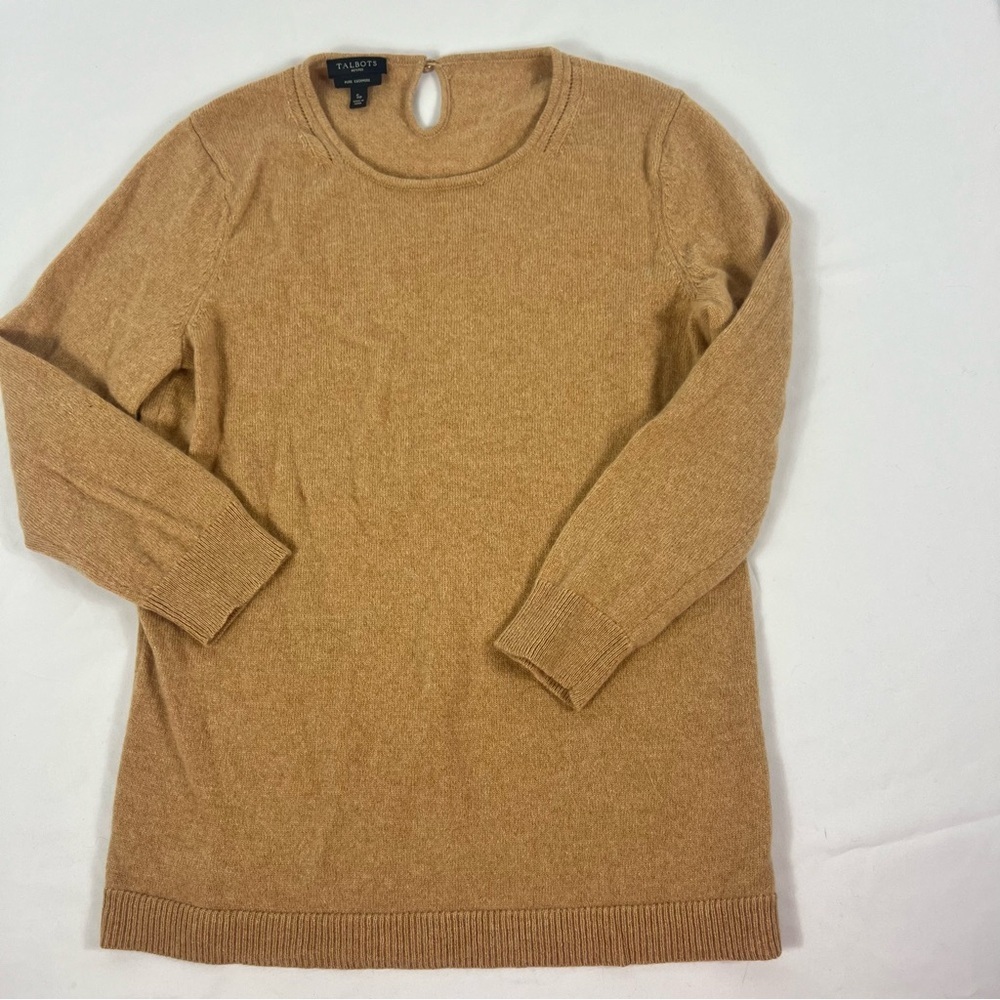 Talbots Camel Pure Cashmere Sweater - Picture 6 of 7